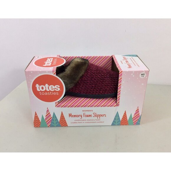Totes Slippers Memory Foam Womens 8 NEW - Picture 1 of 6